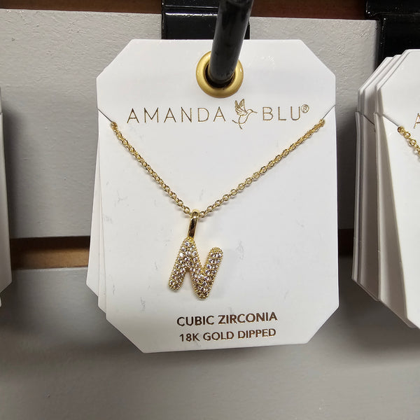 Gold Large Initial Necklaces