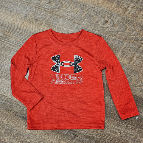 UA Boys Red Long Sleeve Camo Shirt