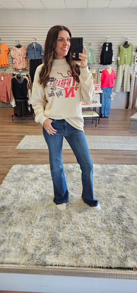 Nebraska Campus Charm Oversized Funnel Neck