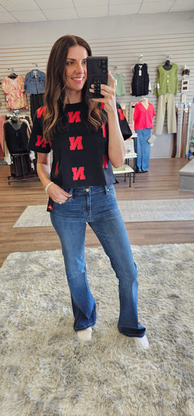 Nebraska Ritter Heavyweight Crop Tee