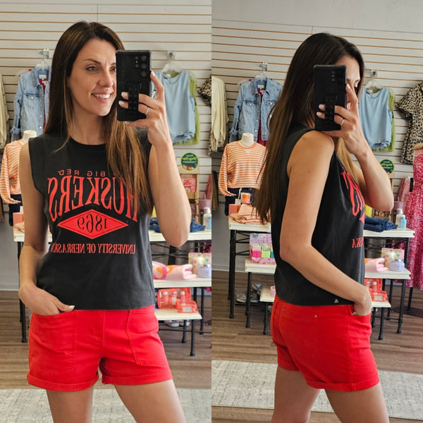Nebraska Drake Diamond Jersey Muscle Tanks
