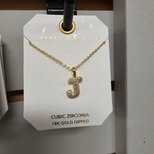 Gold Large Initial Necklaces