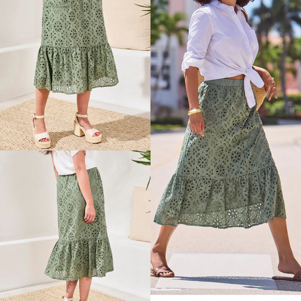 Tribal Embroidered Boho Skirt