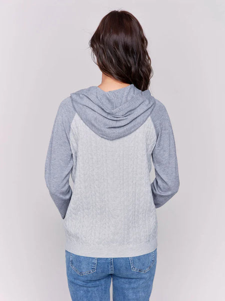 Charlie B Grey Hooded Sweater