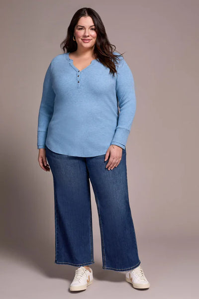 Tribal Henley Button Top