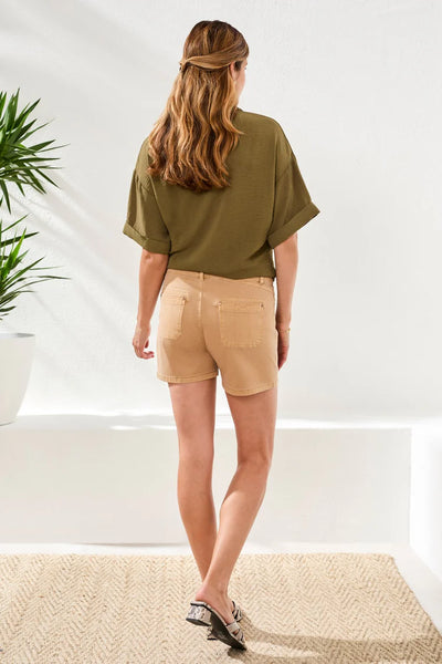 Tribal Comfort Stretch Fly Front Shorts