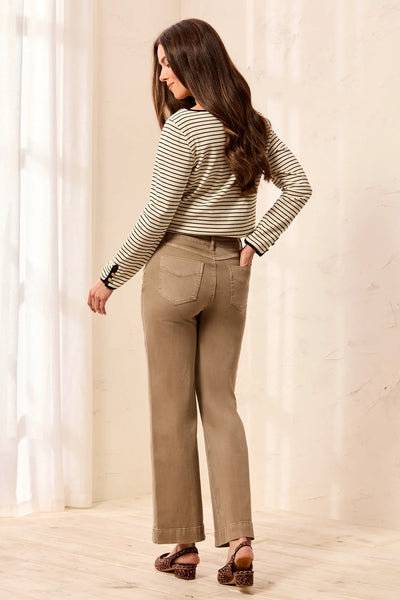 Tribal Fossil Comfort Stretch Wide Leg Pant