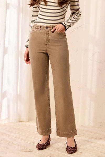 Tribal Fossil Comfort Stretch Wide Leg Pant