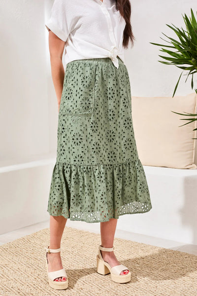 Tribal Embroidered Boho Skirt