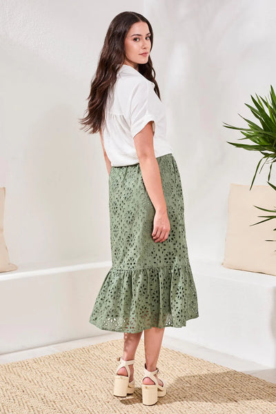 Tribal Embroidered Boho Skirt