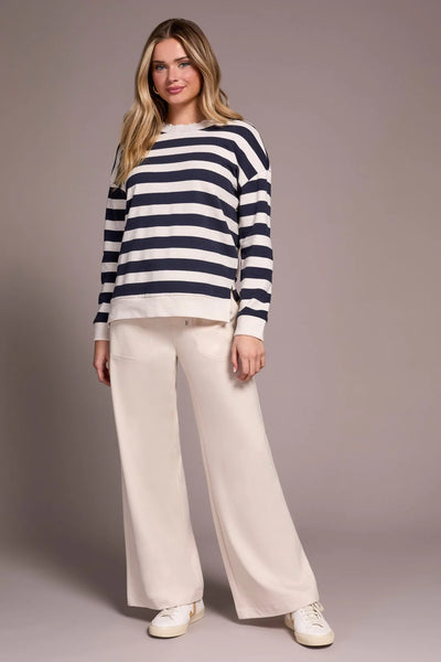 Tribal French Terry Zip Funnel Neck Sweater