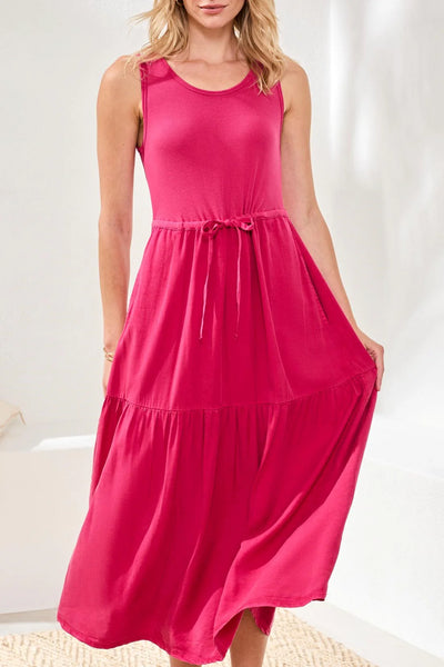 Tribal Sleeveless Berry Maxi Dress