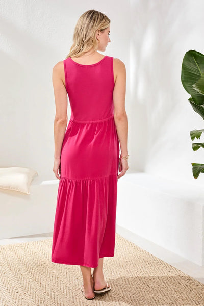Tribal Sleeveless Berry Maxi Dress