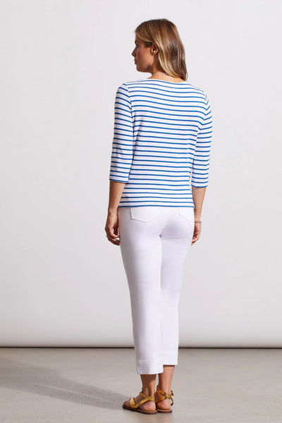 Tribal Boatneck Stripe Top