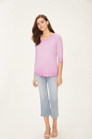 FDJ Purple 3/4 Sleeve Top