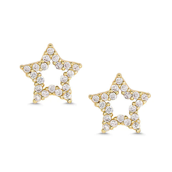 Lily Nily Open Star CZ Stud Earring