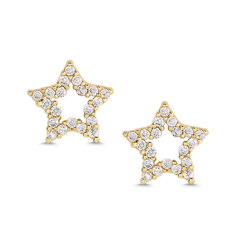 Lily Nily Open Star CZ Stud Earring