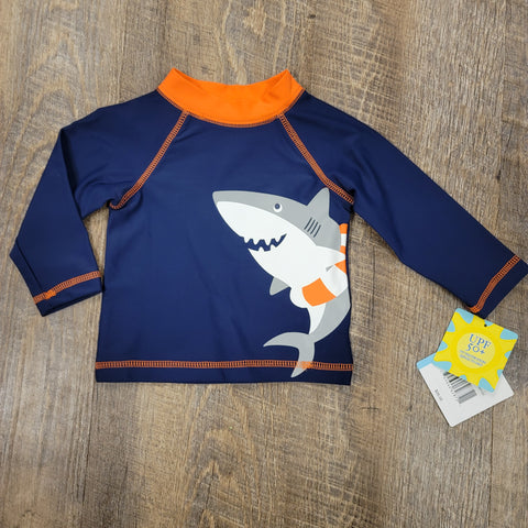 Shark Rashguard Long Sleeve Swim Top