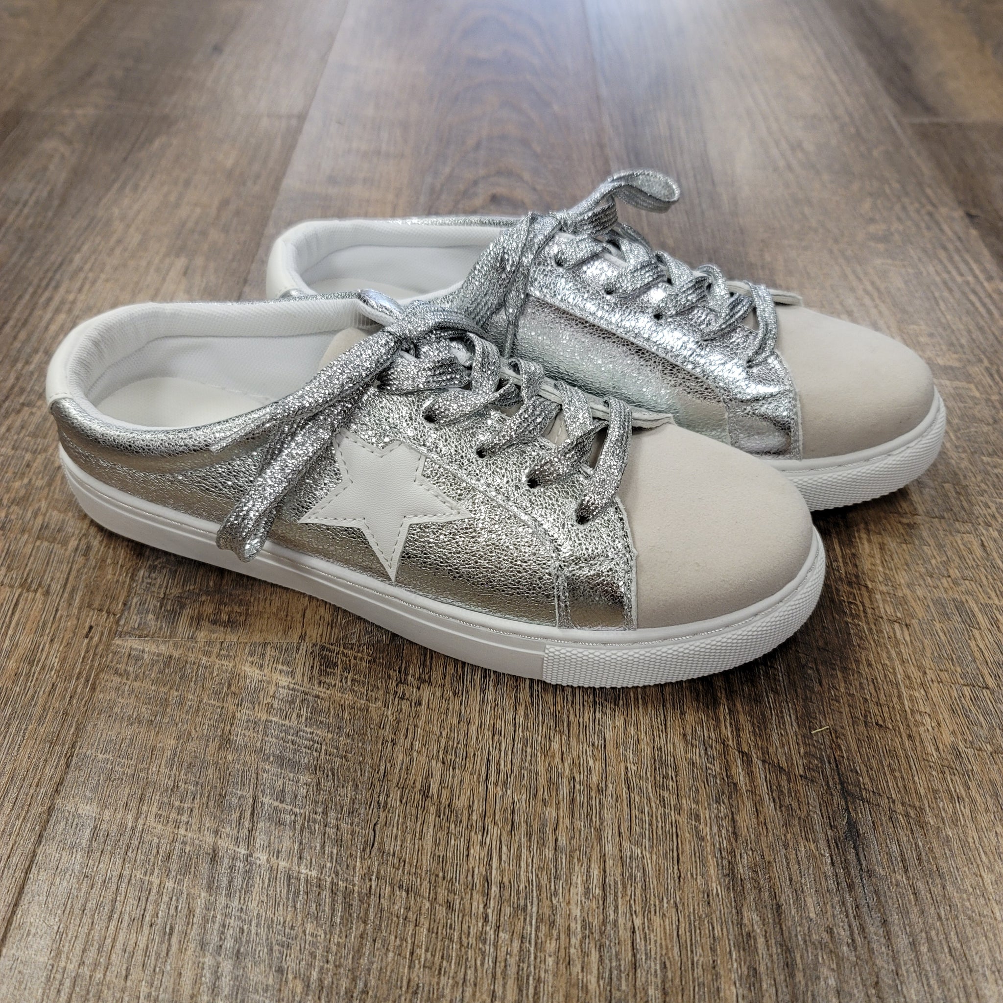 Silver Sparkle Slip-On Sneaker