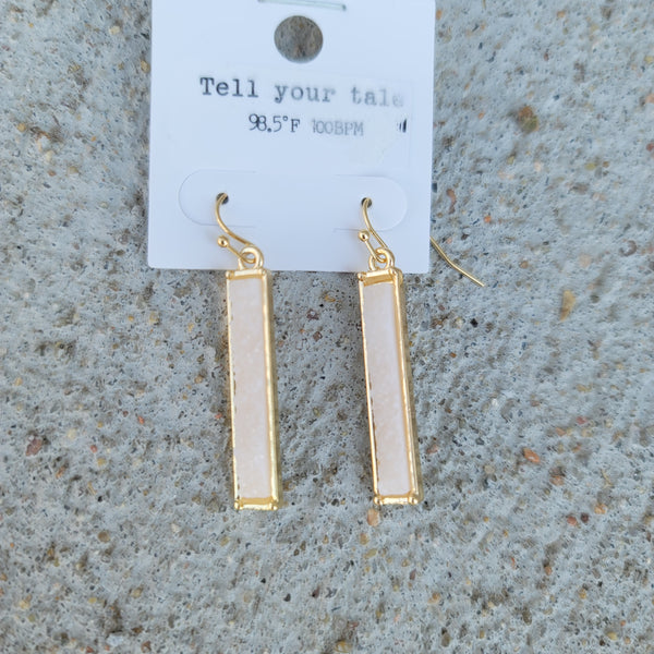 Drusy Bar Earrings