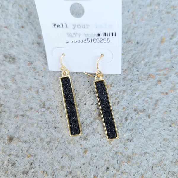 Drusy Bar Earrings