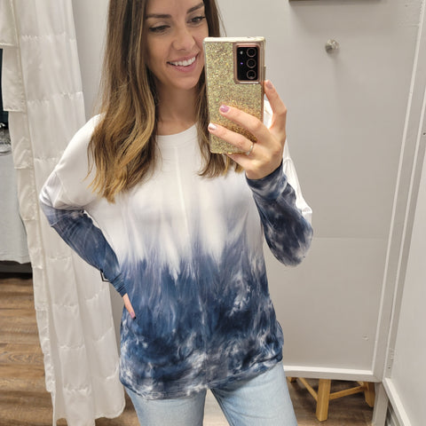 Tie Dye Crew Neck Long Sleeve