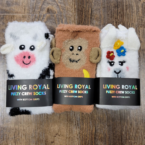 Living Royal Fuzzy Crew Socks