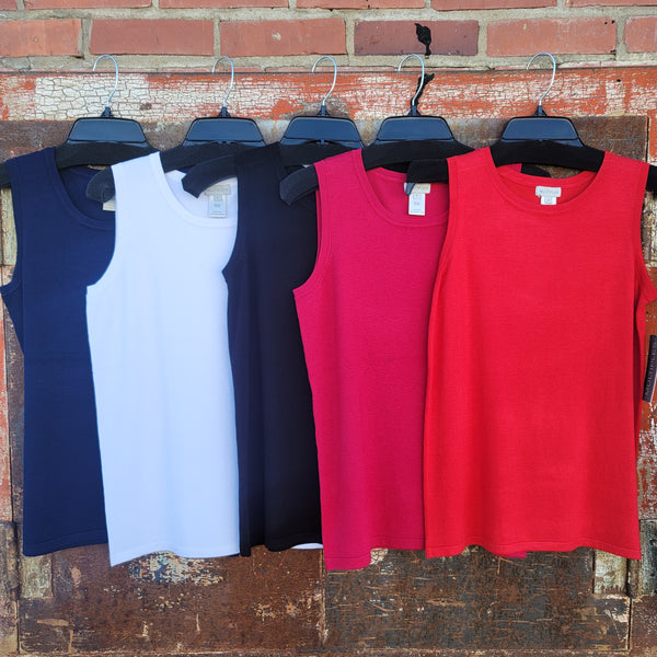 Multiples Sweater Tank Tops