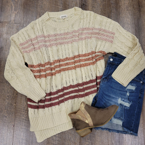 Lightweight Multi-Stripe Sweater