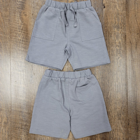 Grey Terry Athletic Shorts W/Pockets