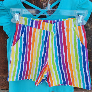 Rainbow Stripe Shorts