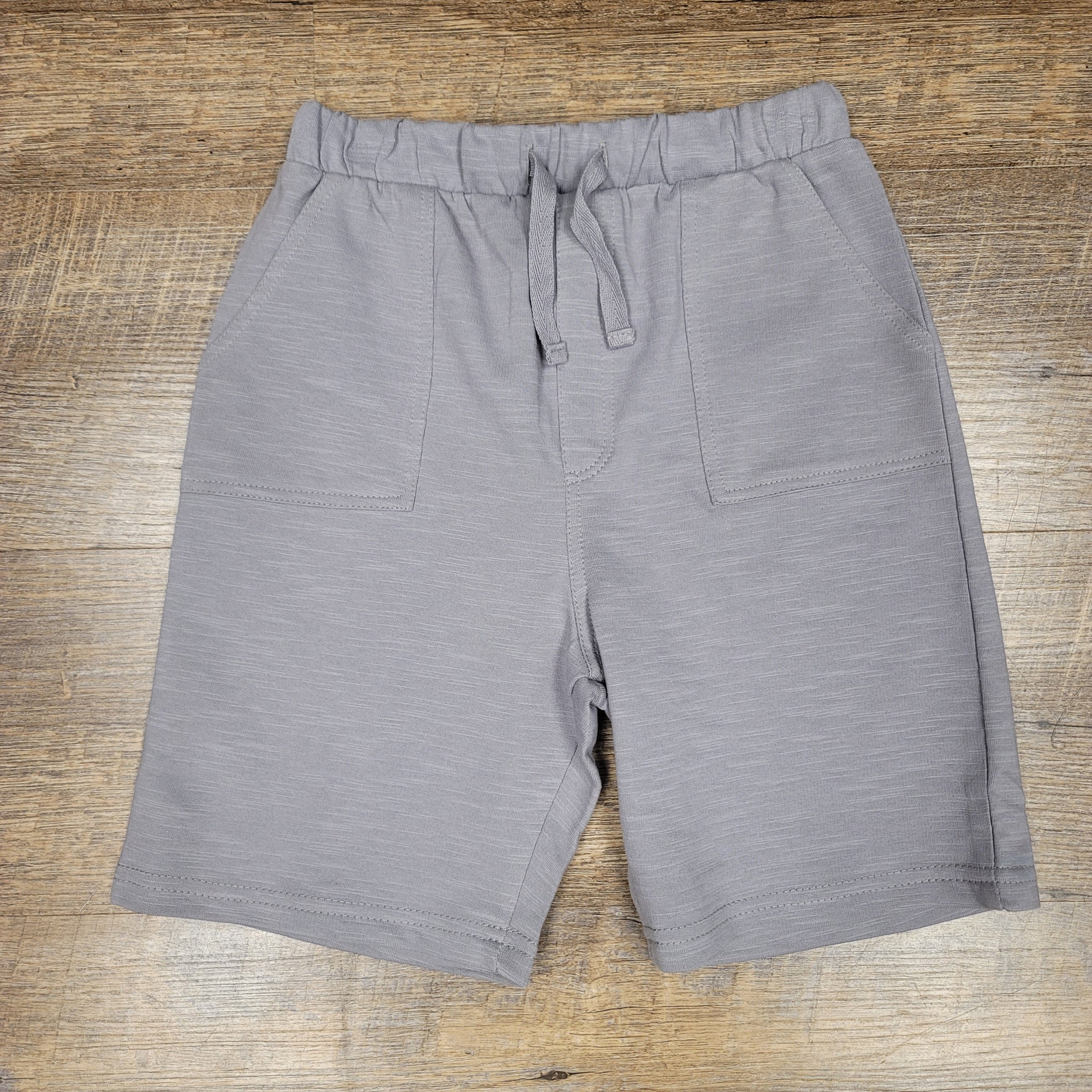 Grey Terry Shorts with Pockets