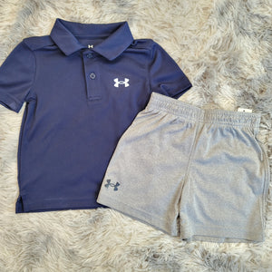 UA Boys Navy & Grey Shorts Set