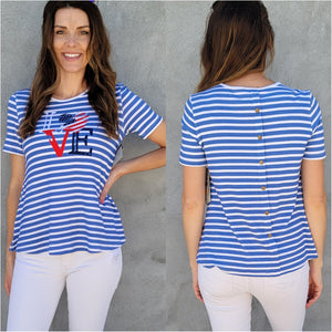 Multiples Striped Love Top