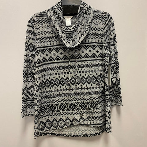 Multiples Grey Aztec Detailed Hoodie