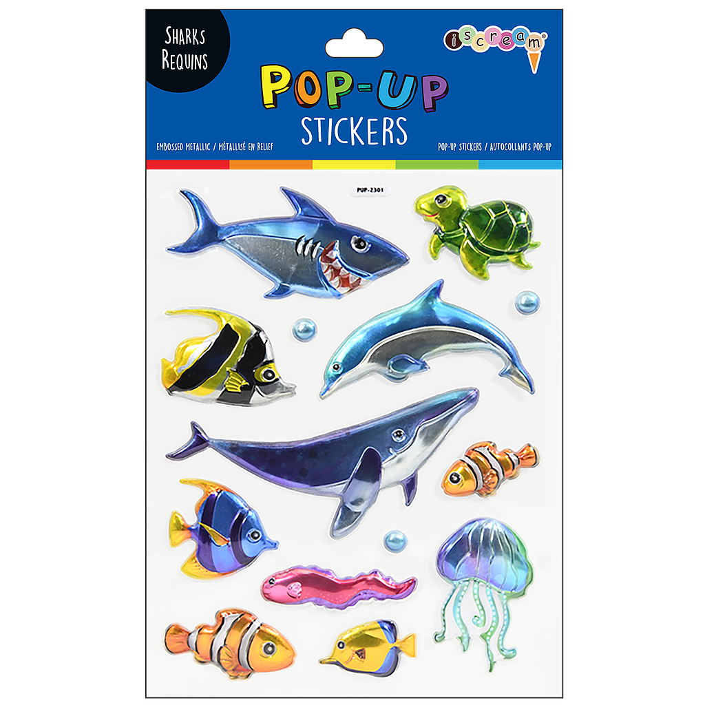 Sharks Pop-Up Stickers
