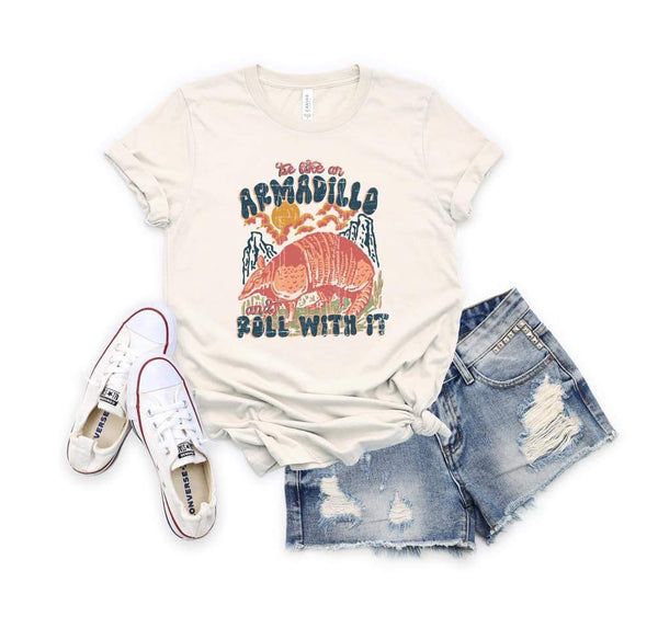 Armadillo and Roll with It Tee