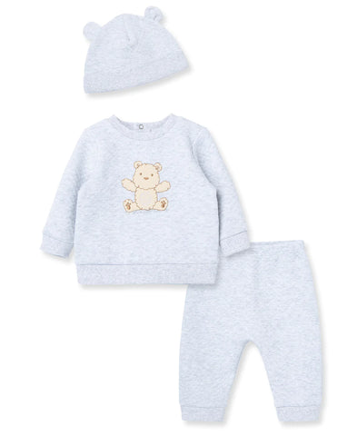 Fluffy Bears Quilted Pant Set