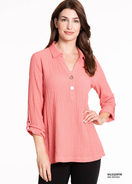 Multiples Pink Gauze Shirt