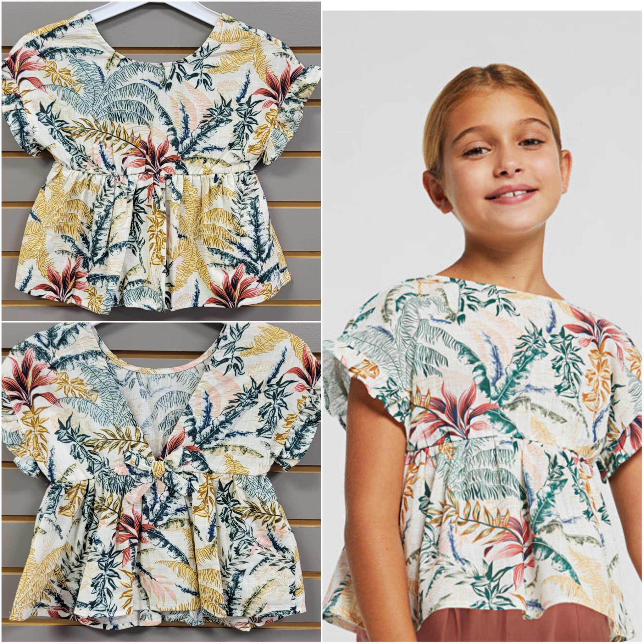 Mayoral Tropical Summer Ruffle Top