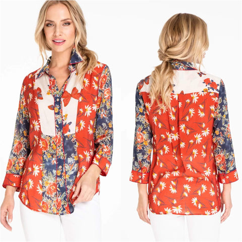 Multiples Multi-Print Shirt