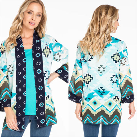 Multiples Kimono Sleeve Jacket