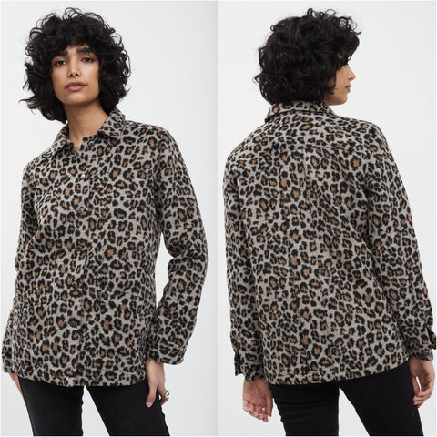 FDJ Leopard Print Wool Shacket