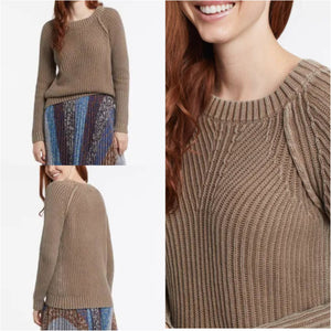 Tribal Taupe Knit Sweater
