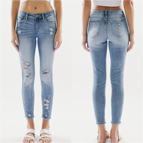 KanCan Kaleigh Mid Rise Ankle Skinny Jean