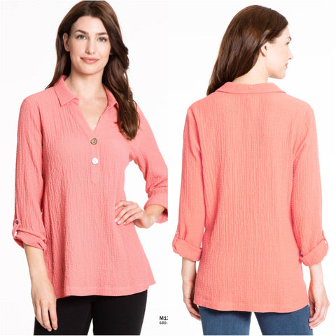 Multiples Pink Gauze Shirt