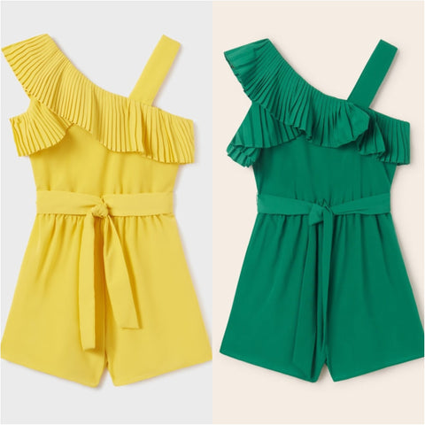 Mayoral Asymmetrical Ruffle Romper