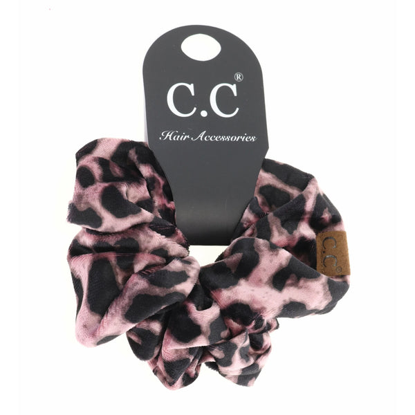C.C Beanie Leopard Velvet Scrunchie