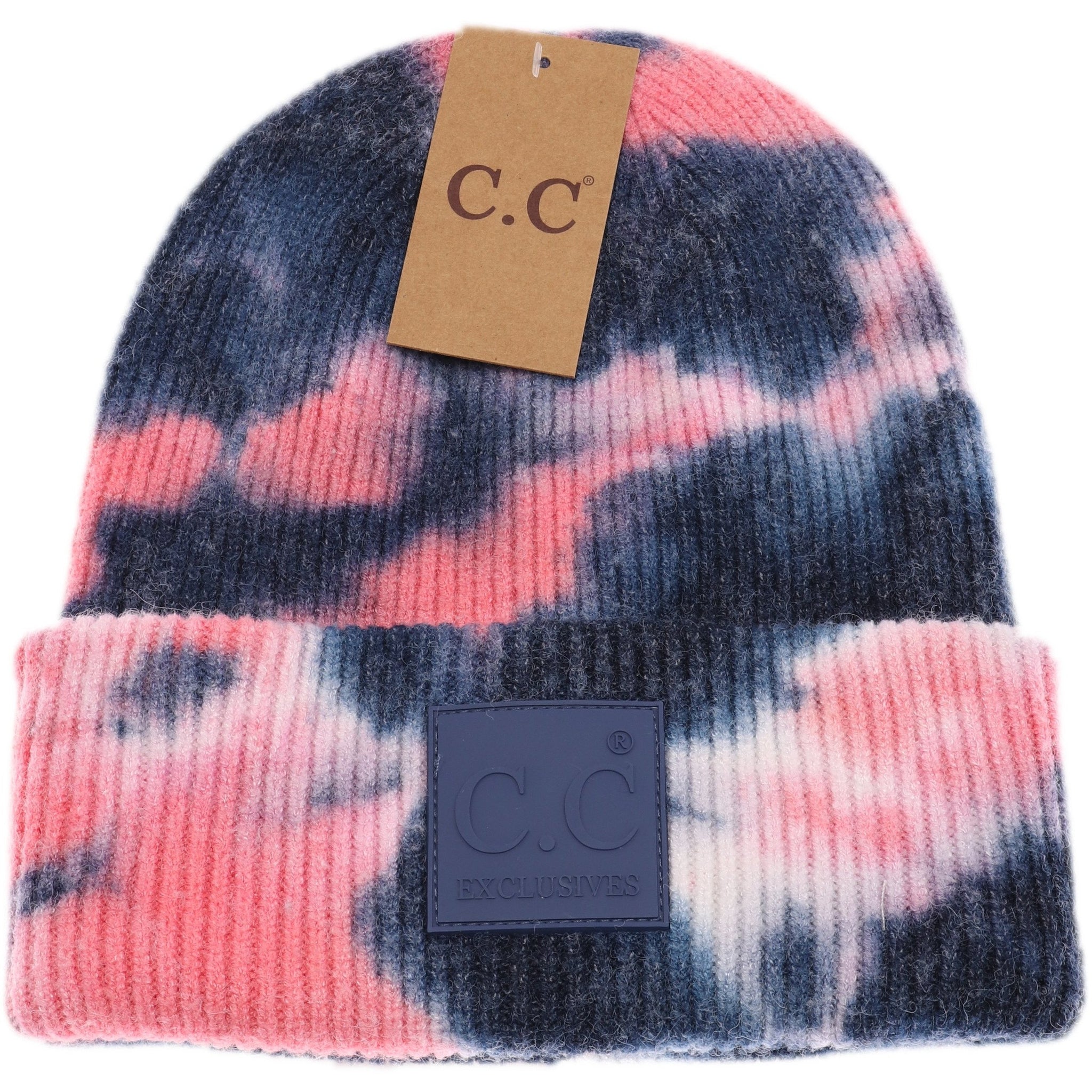 C.C Tie Dye Beanie With Rubber Label