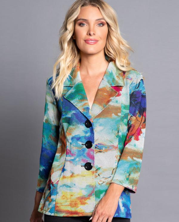 Multiples Jacquard Print Jacket